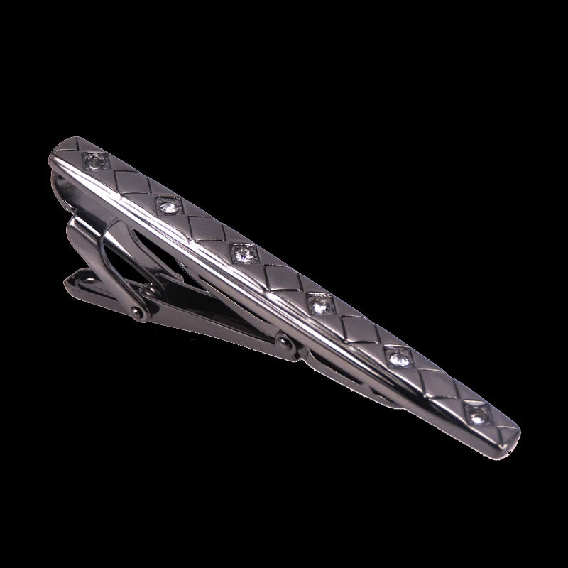 Men's stainless steel tie clip brand new crystal music airplane ship scissors horse tie clip men's Wedding Shirt badge pin gift
