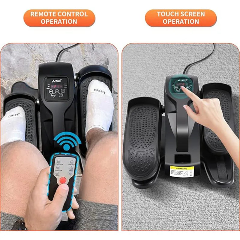 High Quality ABS Material Mini Stepper Electric Cross Trainer Bike Home Use Desk Elliptical Exercise Bike Remote Control