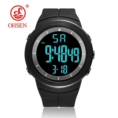 Digital Watches for Men Black Waterproof Tactical Wristwatch Big Dial Waterproof Electronic Led Military Clocks Alarm Stopwatch