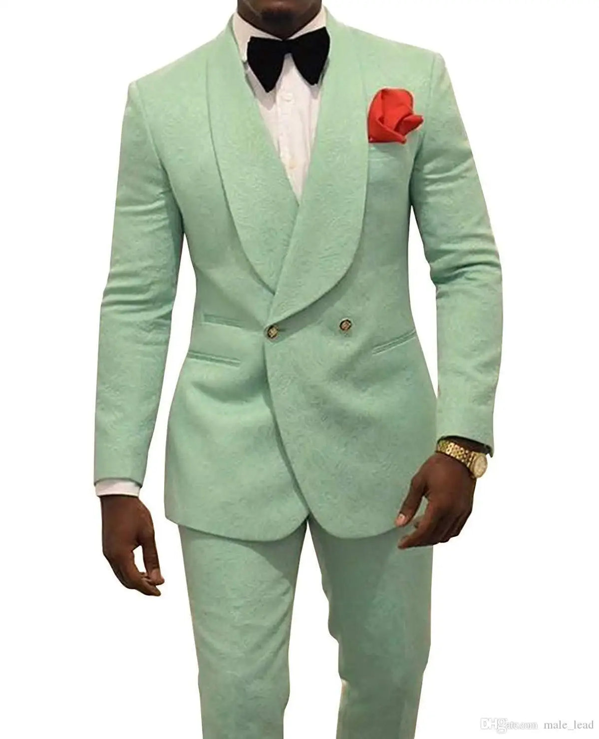 One Button Men Suits Silver and Black Groom Tuxedos Peak Satin Lapel Groomsmen Wedding Best Man ( Jacket+Pants+Bow Tie ) C686