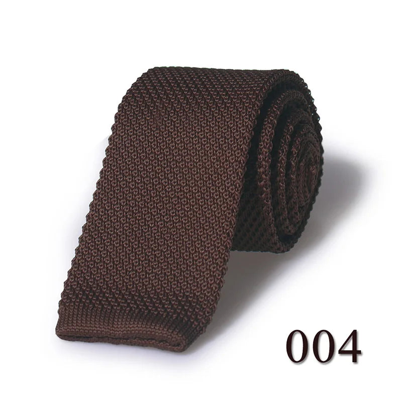 HUISHI Knit Tie Slim Fashion Knitted Ties For Men Solid Black White Gray Blue Burgundy Knitted Necktie 5.5cm Skinny Men Necktie