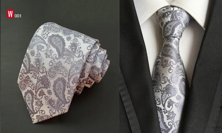 2016 Man's Fashion Accessories Paisley Ties For Men Classic Silk Jacquard weave Ties Business Neckties 8.5cm Corbatas Hombre