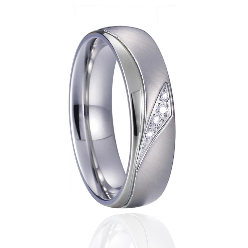 Love Marriage Alliance Couple Wedding Rings For Men And Women Silver Color Stainless Steel Ring Jewelry No Fade Or Rust