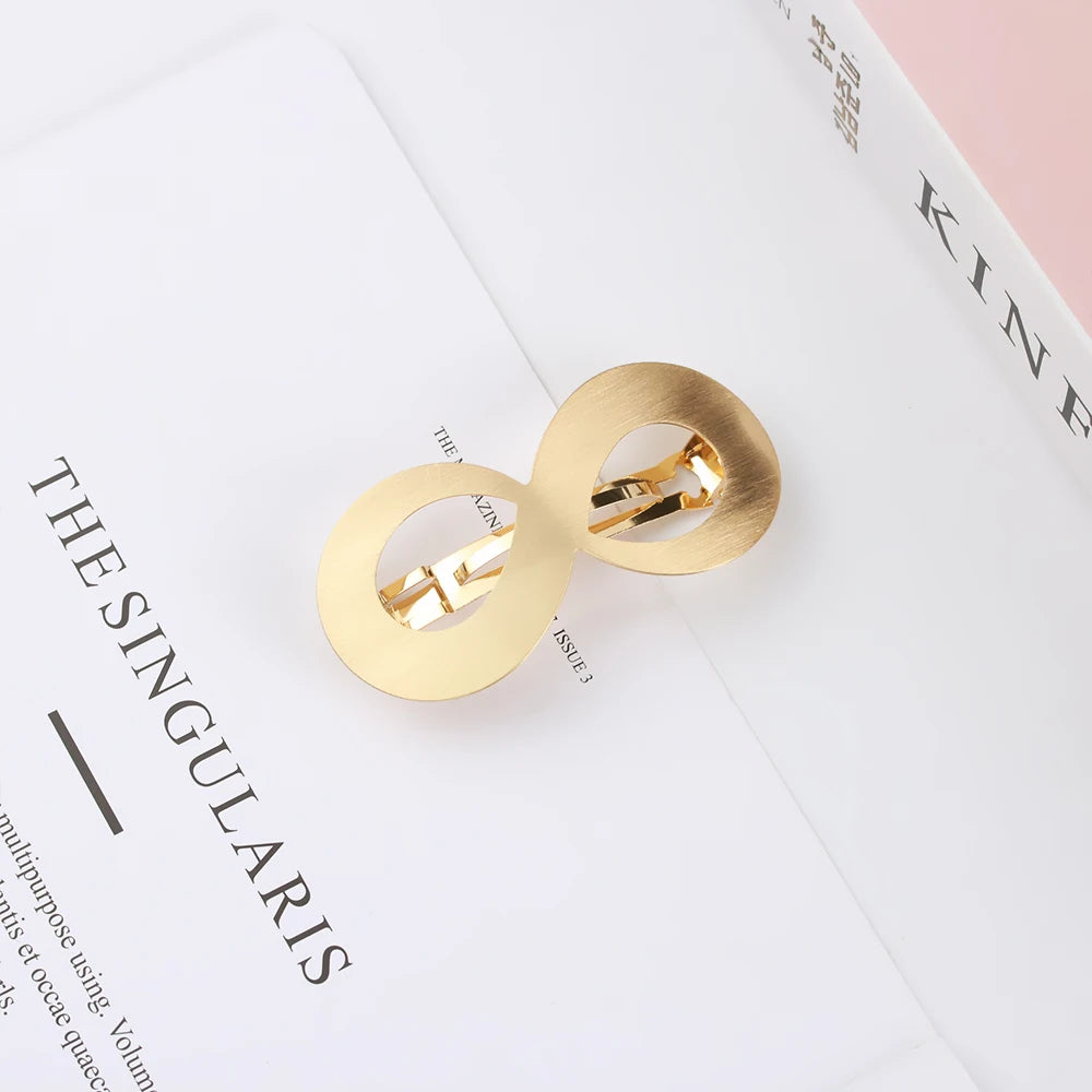 Chic Metal Geometric Hair Clip Square Rectangle Barrettes Hairpin Barrette Hair Claws Women Girls Fashion Hair Accessories Gifts