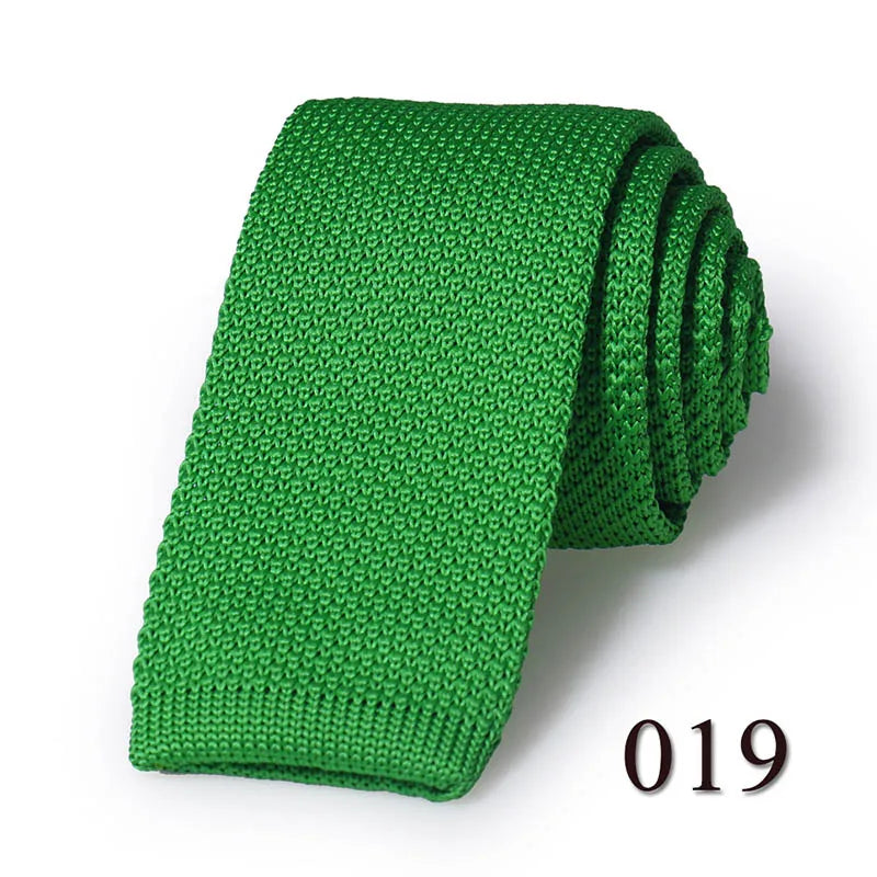 HUISHI Knit Tie Slim Fashion Knitted Ties For Men Solid Black White Gray Blue Burgundy Knitted Necktie 5.5cm Skinny Men Necktie