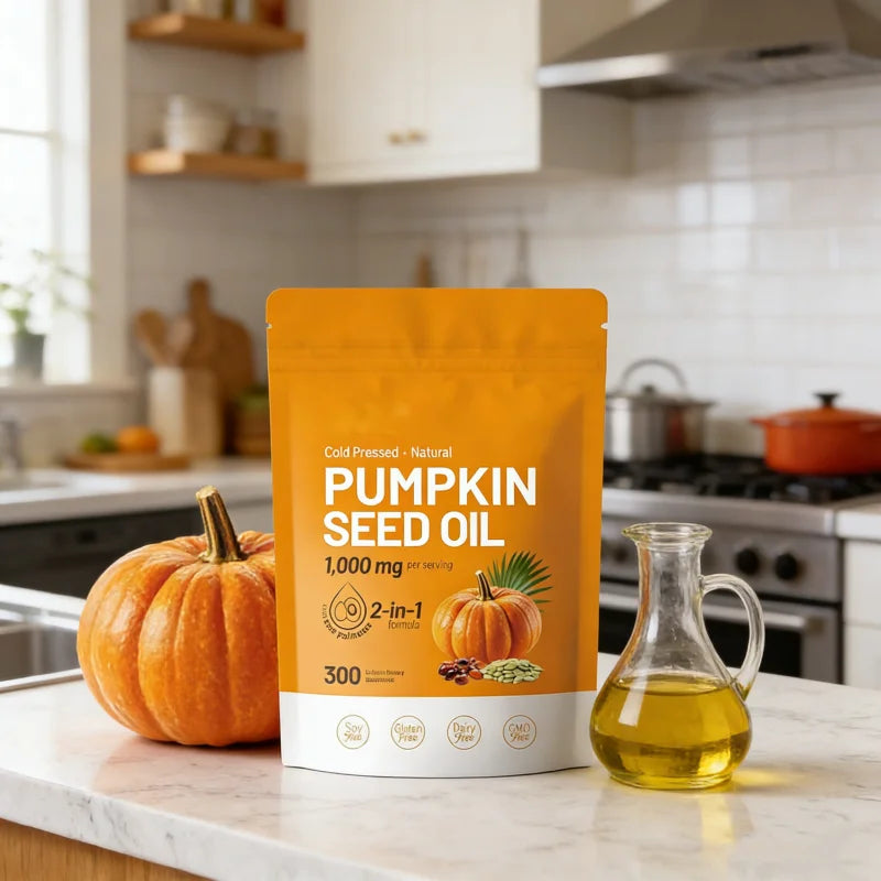 Cold Pressed Pumpkin Seed Oil Supplement Supports Urinary Prostate Health USA Warehouse Delivery