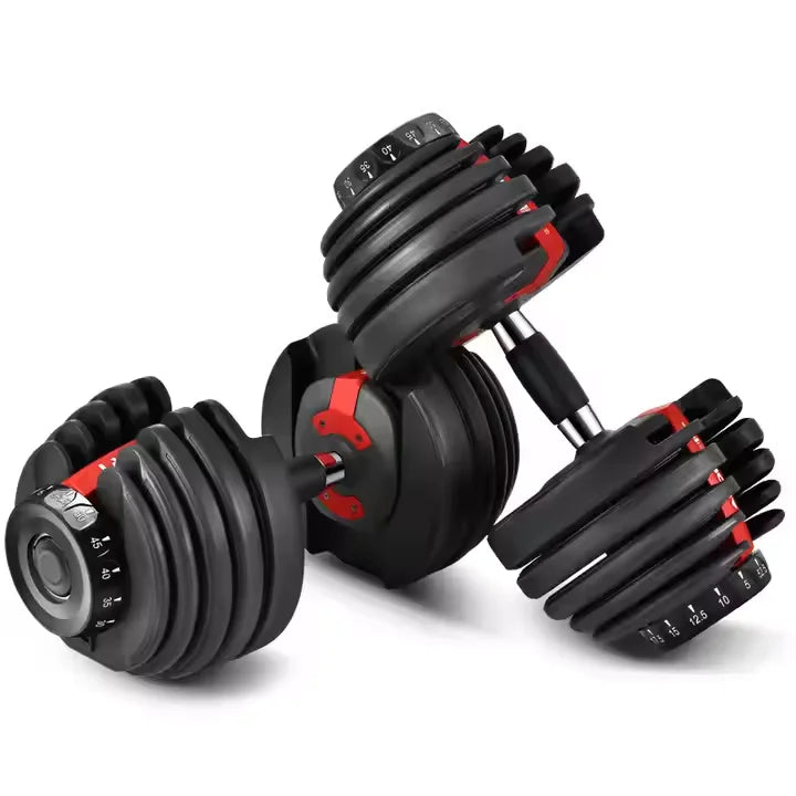 In Stock Weight Lifting Dumbbell Detachable Changeable Dumbbell 24kg Auto Fast Adjustable Barbell Dumbbell Set