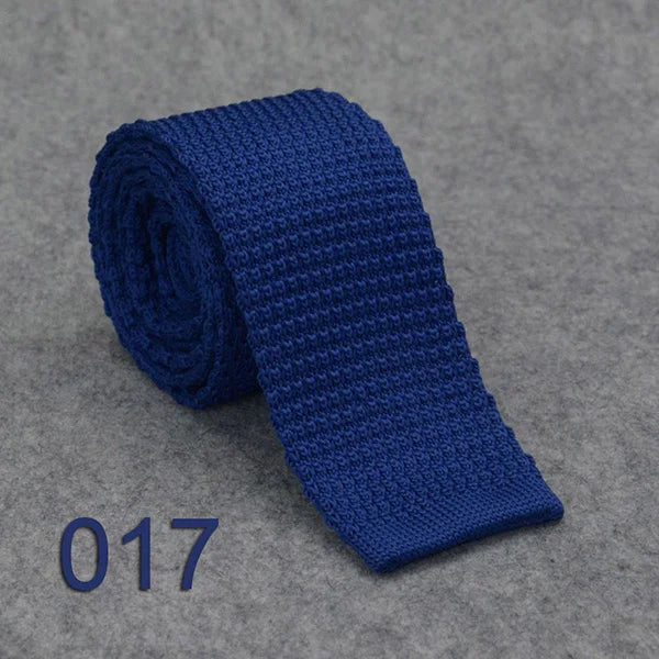 HUISHI Knit Tie Slim Fashion Knitted Ties For Men Solid Black White Gray Blue Burgundy Knitted Necktie 5.5cm Skinny Men Necktie