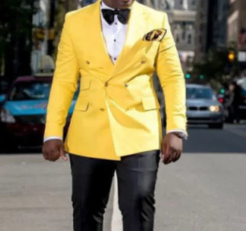 One Button Men Suits Silver and Black Groom Tuxedos Peak Satin Lapel Groomsmen Wedding Best Man ( Jacket+Pants+Bow Tie ) C686