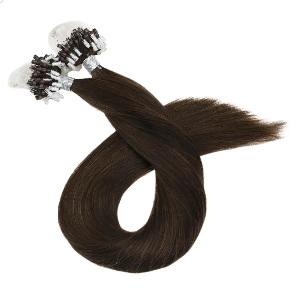 Moresoo Micro Loop Hair Extensions Microlinks Machine Remy Brazilian 1G/1S 50g Blonde Balayage 100% Real Human Hair Straight