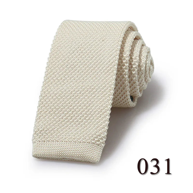 HUISHI Knit Tie Slim Fashion Knitted Ties For Men Solid Black White Gray Blue Burgundy Knitted Necktie 5.5cm Skinny Men Necktie