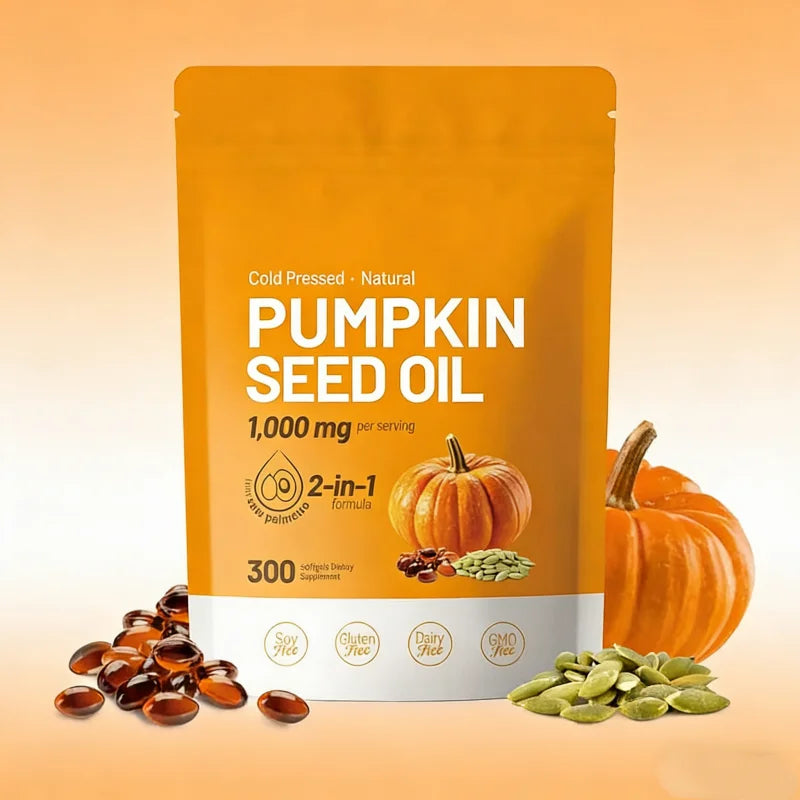 Cold Pressed Pumpkin Seed Oil Supplement Supports Urinary Prostate Health USA Warehouse Delivery