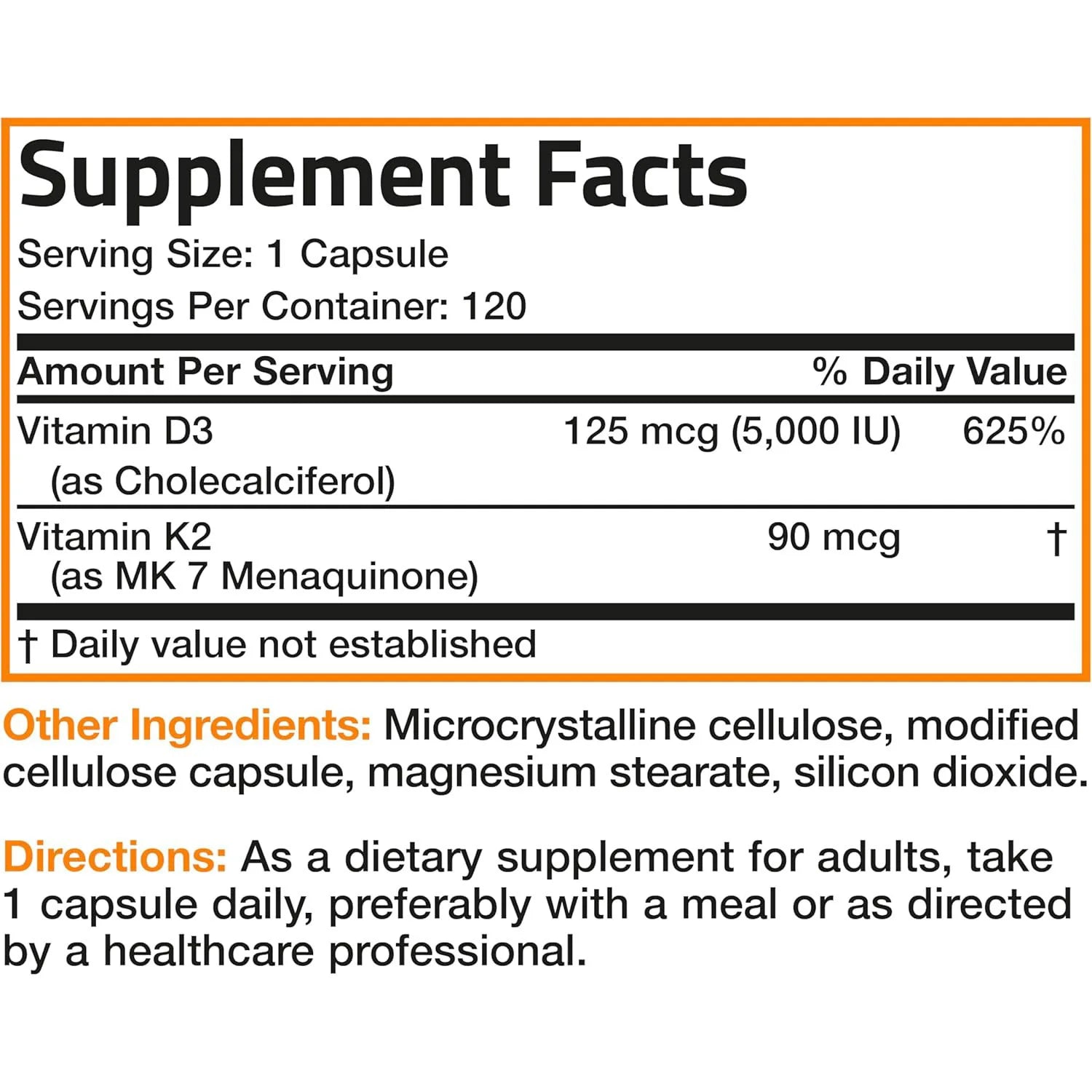 Halal Kosher D3 K2 Supplement 6000 IU D3 120 MCG K2 Balances Immune System & Bone Density Vitamin D3 K2 Softgels