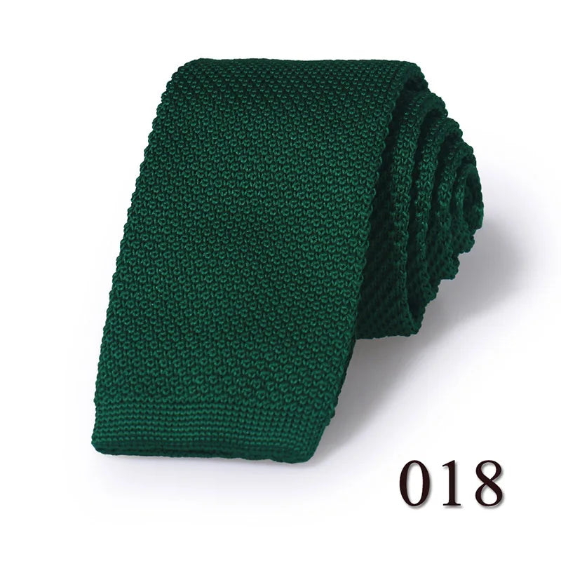 HUISHI Knit Tie Slim Fashion Knitted Ties For Men Solid Black White Gray Blue Burgundy Knitted Necktie 5.5cm Skinny Men Necktie