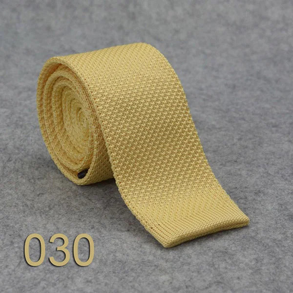 HUISHI Knit Tie Slim Fashion Knitted Ties For Men Solid Black White Gray Blue Burgundy Knitted Necktie 5.5cm Skinny Men Necktie