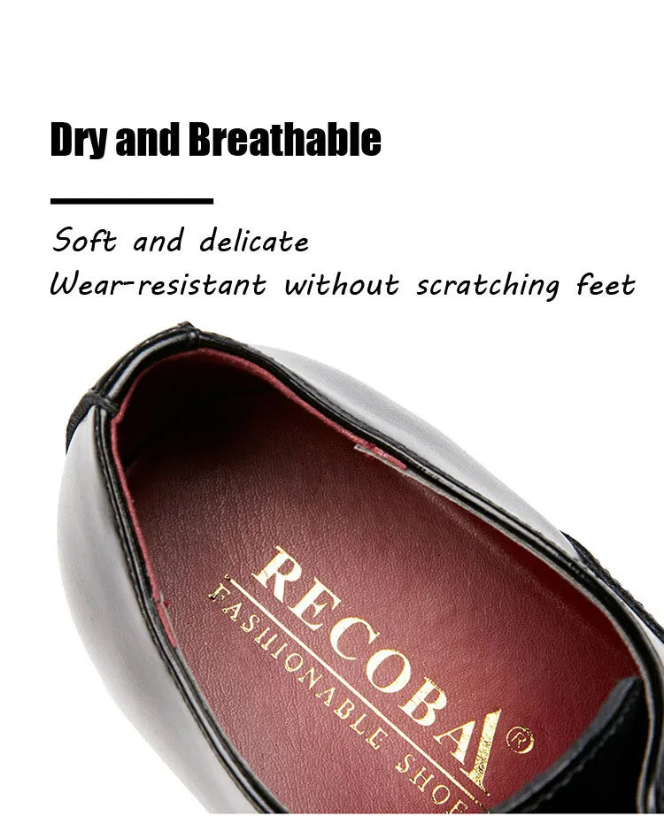 2025 Business New Fashion Men Dress Shoes Leather Men Wedding Oxford Shoes Lace-Up Office Suit Men's Casual Shoes Luxury Formal