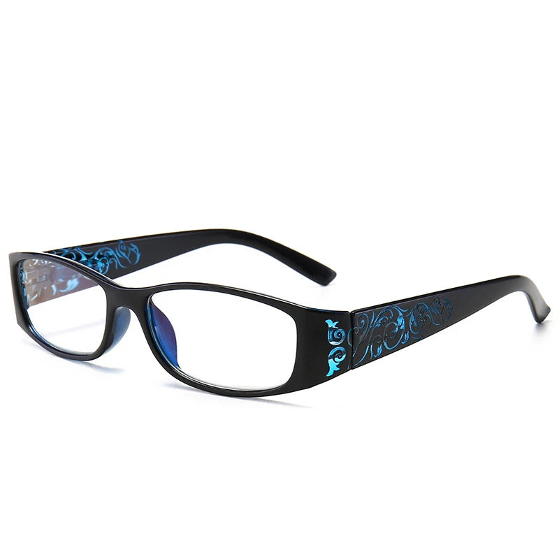 Fashion Vintage Floral Anti Blue Light Reading Glasses Men's Women's Spring Hinge Presbyopic Eyeglasses Comfortable +1.0~ +4.0