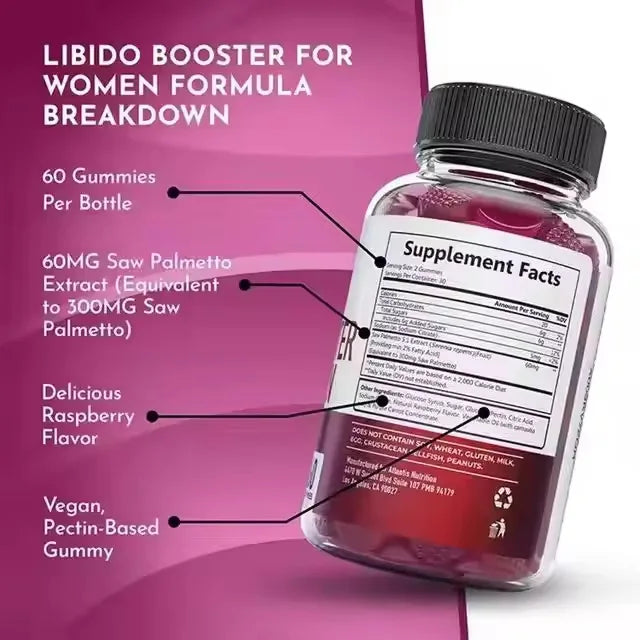 Cross Border Foreign Trade Raspberry Flavor Libido Booster Women Herbal Supplements Enhances Female Sexual Desire Supports OE M