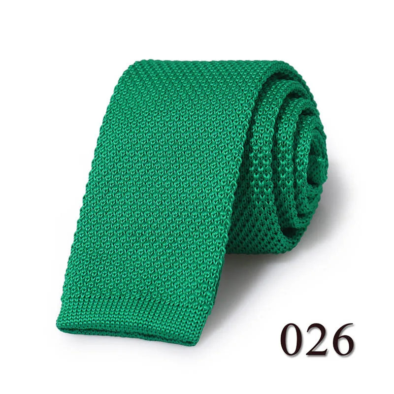 HUISHI Knit Tie Slim Fashion Knitted Ties For Men Solid Black White Gray Blue Burgundy Knitted Necktie 5.5cm Skinny Men Necktie