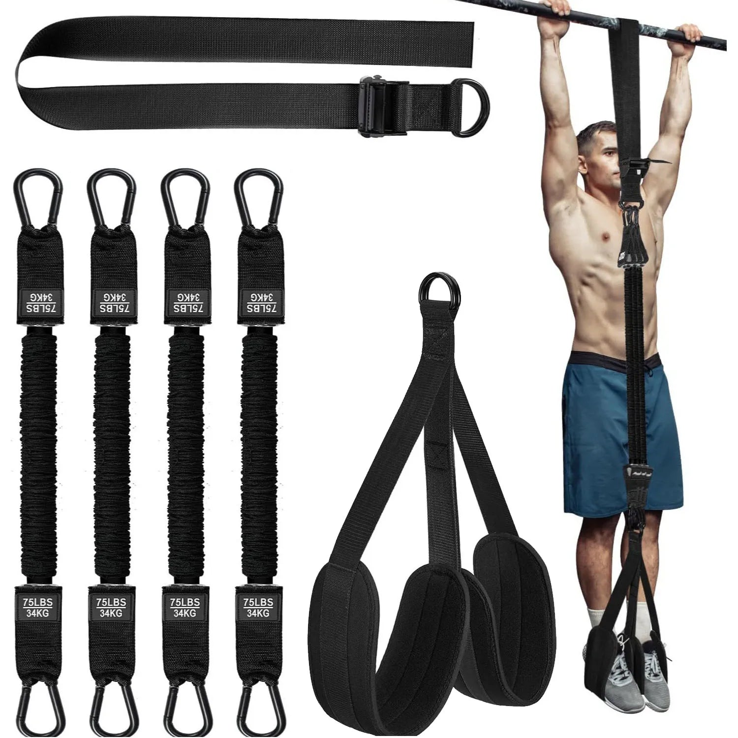 Pull up Assistance Resistance Bands Heavy Duty Fitness Tube Bands Gym Equipment Accessories Workout Bands for Strength Training