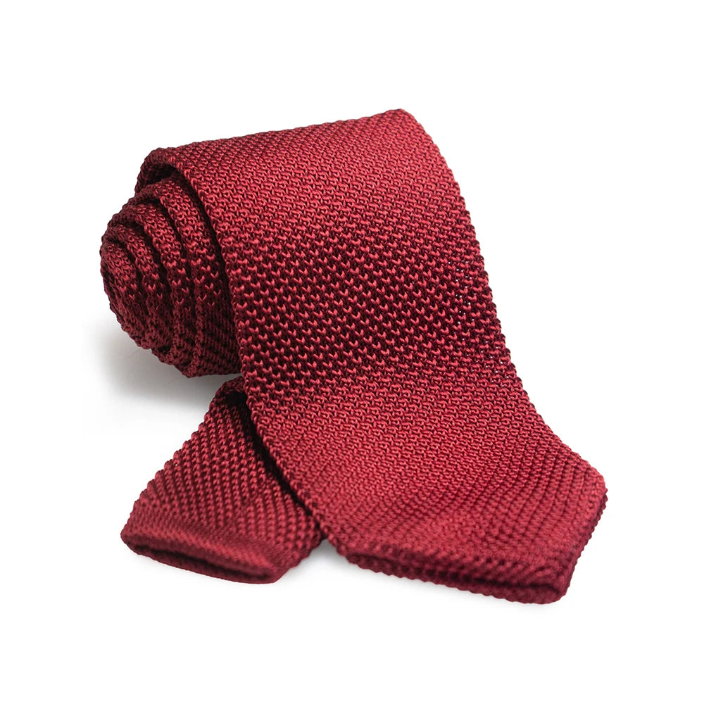 New Style Fashion Men's Solid color Tie 8cm Knitted Ties Cotton Neck Ties For Men Business Wedding Cravat Accessories gift