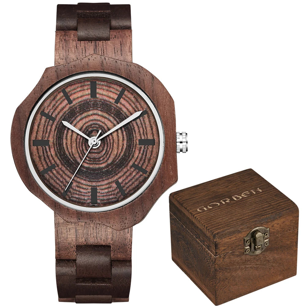 2021 Unique Luxury Wooden Watches Women Fashion Elegant Female Quartz Wood Strap Wristwatch Simple Dial Irregular Watches relogi
