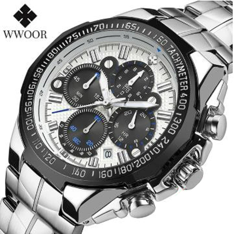 Relogio Masculino Wrist Watches Men 2019 Top Brand Luxury WWOOR Golden Chronograph Men Watches Gold Big Male Wristwatch Man 2019