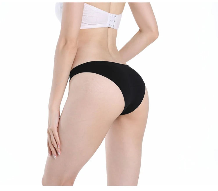 2Pcs Women Cotton Panties Comfortable Underwear Solid Low Waist Briefs Female Underpants Elasticity Breathable Lingerie M-XL