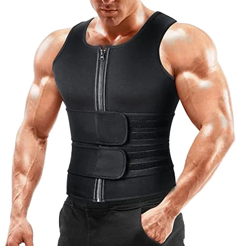 Men Body Shaper Waist Trainer Vest Slimming Shirt Sauna Sweat Compression Undershirt Shapewear Fat Burner Workout Tops