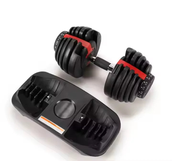 In Stock Weight Lifting Dumbbell Detachable Changeable Dumbbell 24kg Auto Fast Adjustable Barbell Dumbbell Set