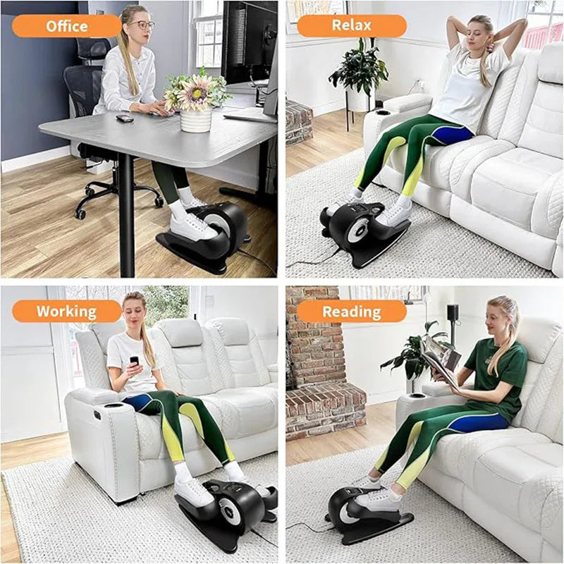 High Quality ABS Material Mini Stepper Electric Cross Trainer Bike Home Use Desk Elliptical Exercise Bike Remote Control