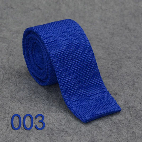 HUISHI Knit Tie Slim Fashion Knitted Ties For Men Solid Black White Gray Blue Burgundy Knitted Necktie 5.5cm Skinny Men Necktie