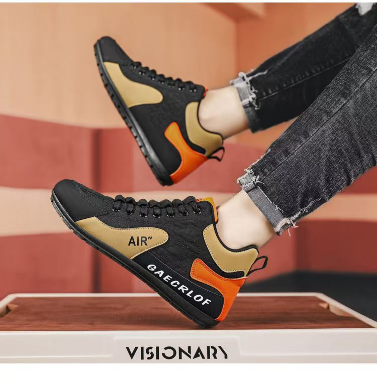 High-top shoes for men, new spring and autumn leather surface breathable leisure sports shoes, soft sole anti-skid driving Forre