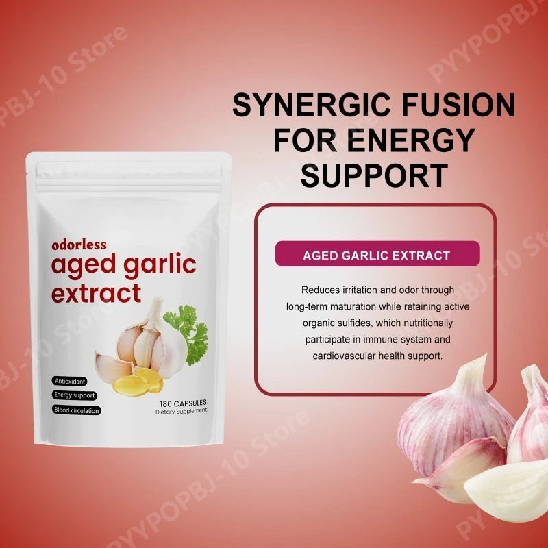 Odorless Aged Garlic Extract Supports Healthy Circulation and Energy