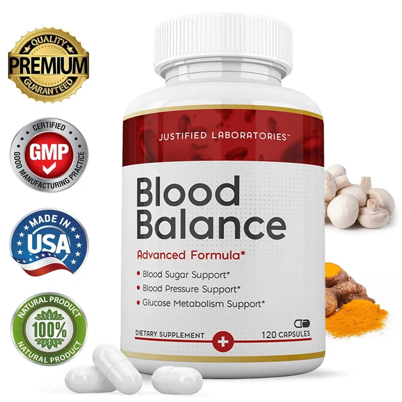 Natural Formula for Blood Balance To Maintain Healthy Levels, Maximum Daily Strength Formula, Vitamin Dietary Supplement