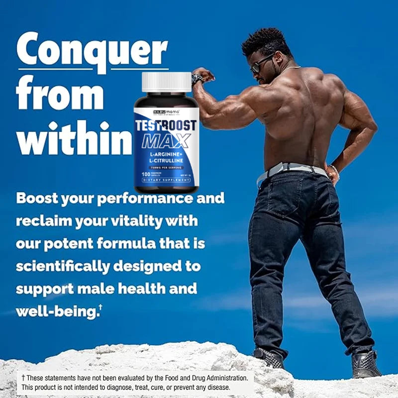 100 Tablets Test Boost Max Enhanced Strength & Firmness for Male Boost Stamina, Performance & Prolonged Results