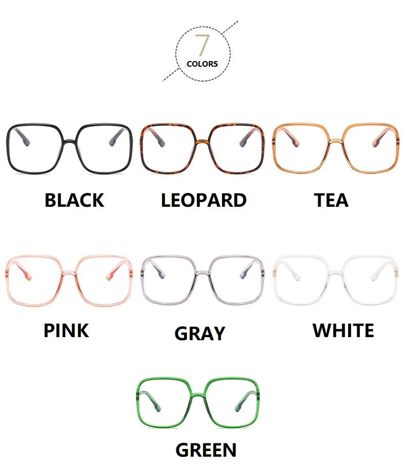 Optical Transparent Women Glasses Frame Large Size Ultralight TR90 Plastic Eyewear Men Big Myopia Spectacles Frames Square Fram