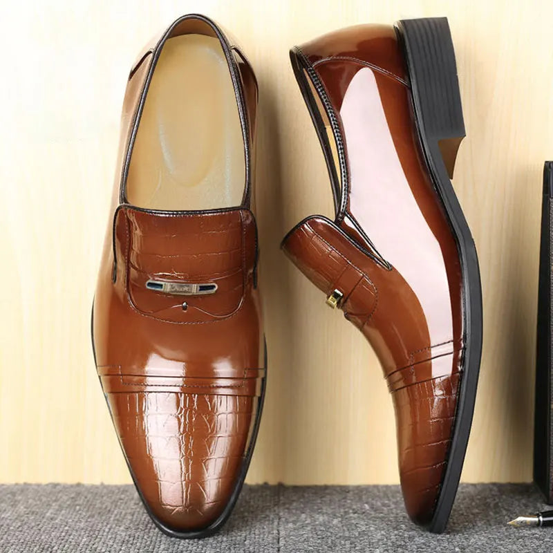 Oxford Shoes Men's Luxury Wedding Shoe Pointed Toe Dress Shoes for Men Classic Business Men Leather Shoes