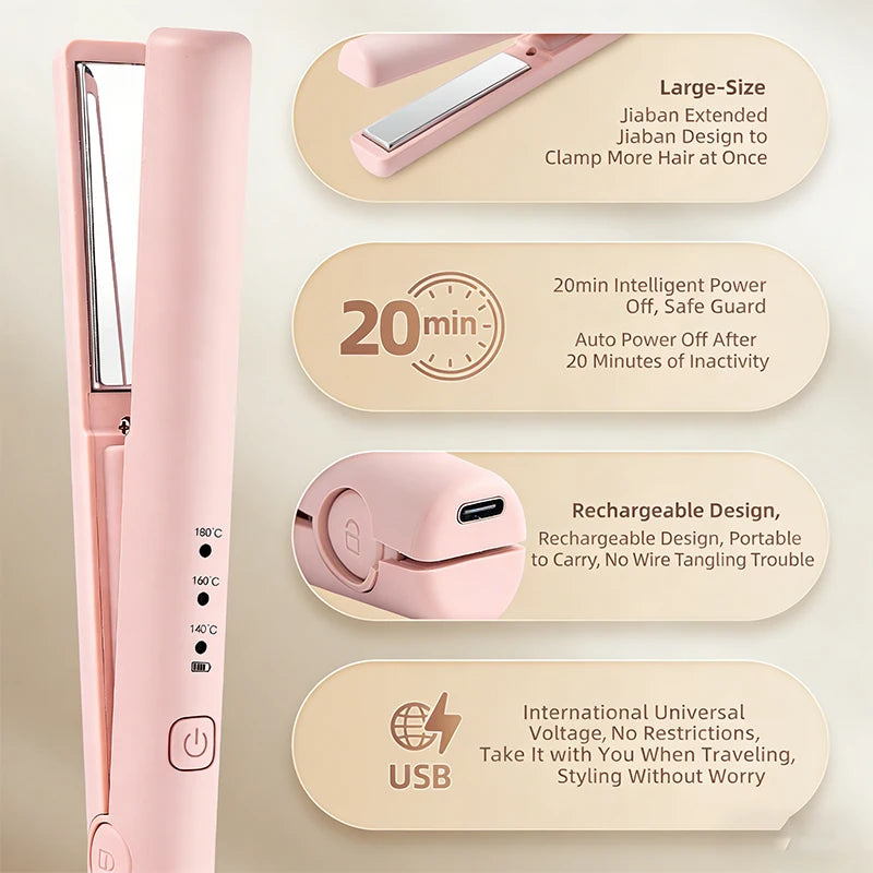 Hair Straightener Curling Iron Curler Rotating Hair Dryer Brush Tymo Styling Tool Beauty Salon Supplie Mini Crimping Hair Iron