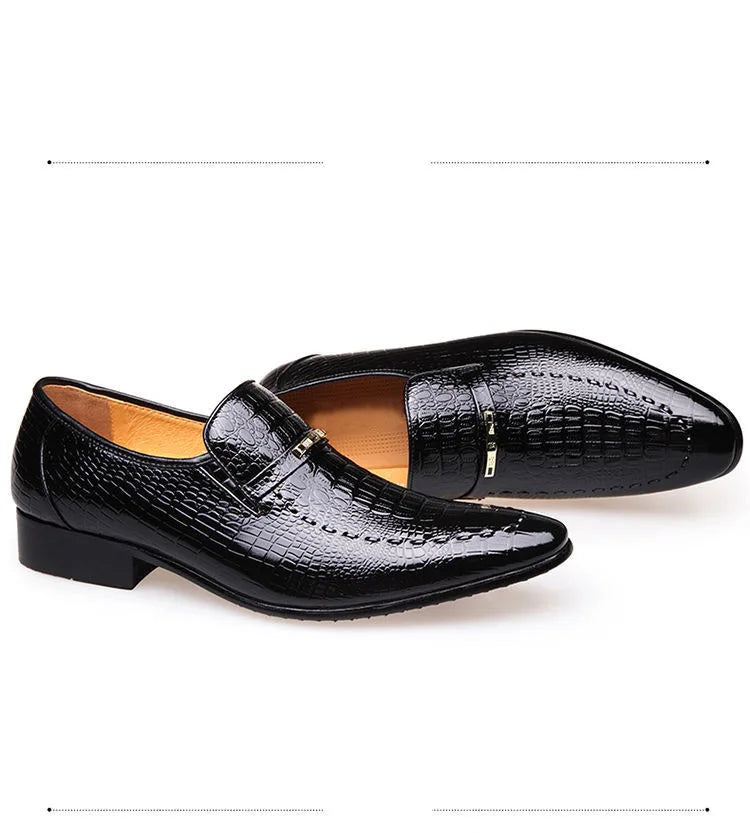 Shoes Luxury Mens PU Leather Pattern Men Business Dress Shoes Casual Social Shoe Male Wedding Footwear Zapatos Hombre 2023