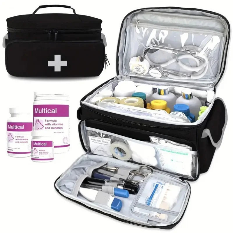 Multifunctional Medical Organizer - Portable First Aid Kit with Large Capacity for Home, Travel & Emergencies Medical Supplies
