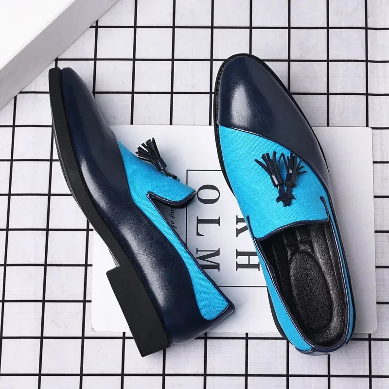 Mens Dress Shoes 2026 New Casual Leather Shoes Men Business Dress Leather Shoes Trend Versatile  Loafers  Pointed Toe Slip-On