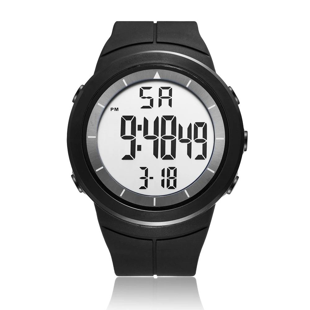 Digital Watches for Men Black Waterproof Tactical Wristwatch Big Dial Waterproof Electronic Led Military Clocks Alarm Stopwatch