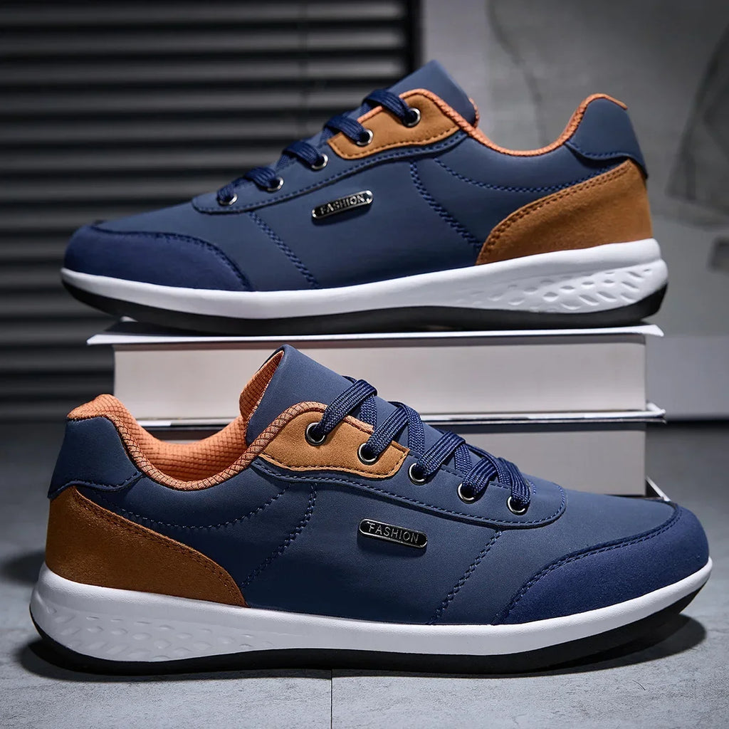 New Men Shoes Spring Autumn Waterproof Walking Sneakers Leisure Male Leather Sports Shoes Non-Slip Footwear Tennis for Men