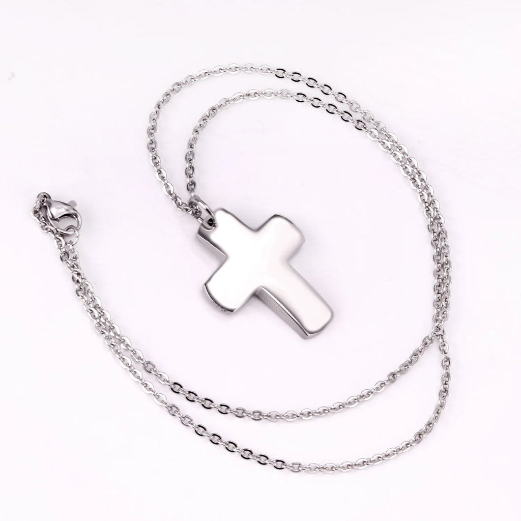 Classic Cross Pendant Necklaces For Women Girls Fashion Gold Plated Stainless Steel O Chain Collares Para Mujer Jewelry Gifts