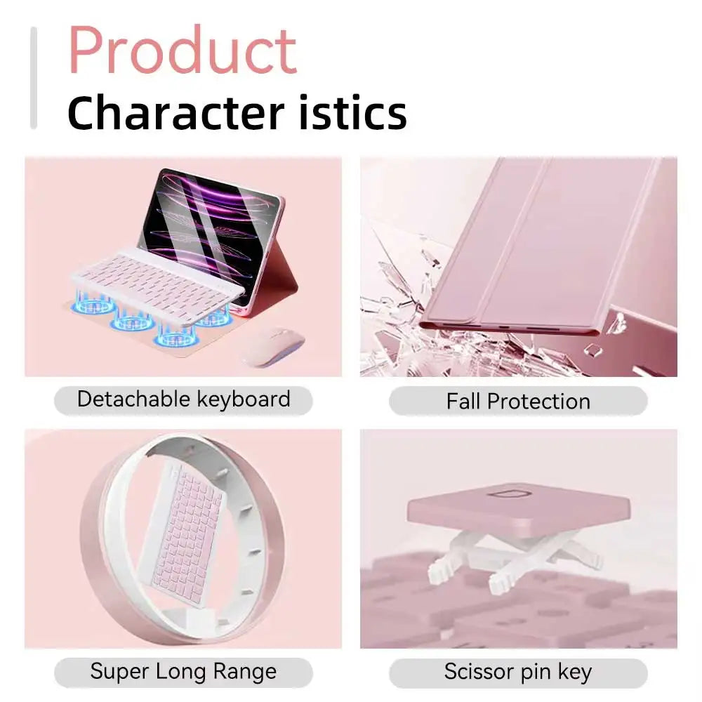 For iPad Backlight Keyboard Case For iPad 10.2 9 8 7th Gen iPad 10th Air 3 10.5 Pro Air 4th 5th 10.9 Pro 11 12.9 9.7 5 6th Cover