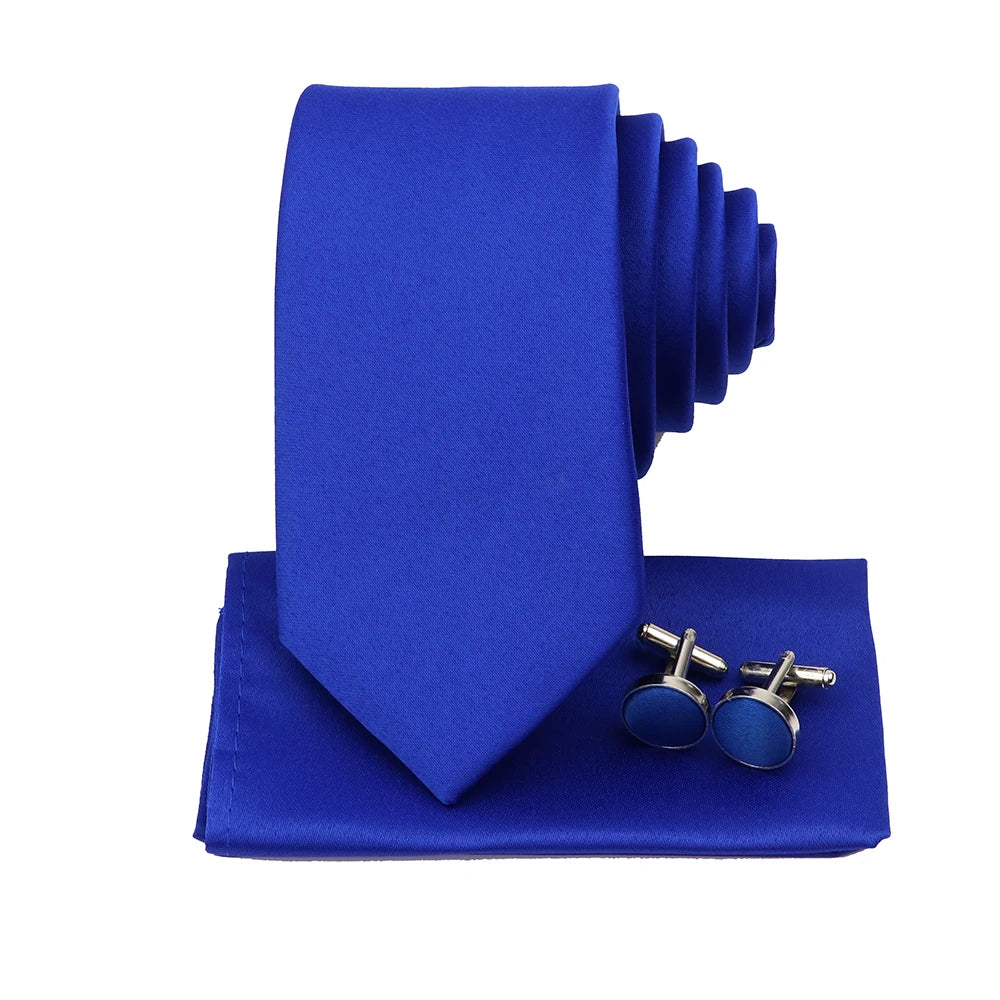 Men's Colorful Polyester Necktie Bowtie Cufflink Brooch Set Sage Green Pink Ties Business Wedding Party Shirt Accessories Gift