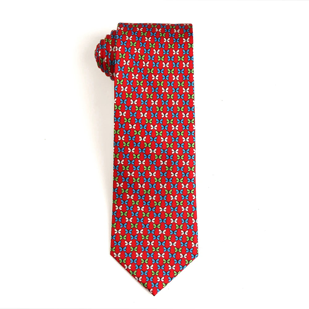 Tailor Smith 100% Silk Ties For Men Handmade Necktie With Animal Pattern Tie Father's Day Birthday Gift Tie