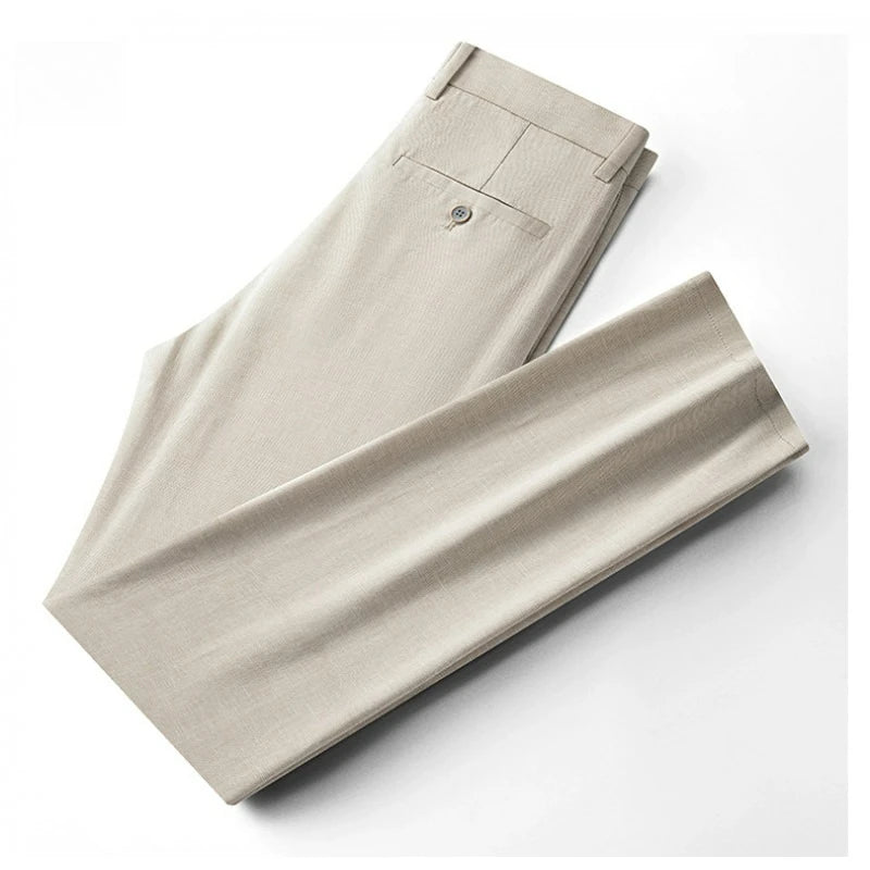 Men's Casual Pants: Breathable & Lightweight for Summer Comfort Business Casual Men's Work Trousers