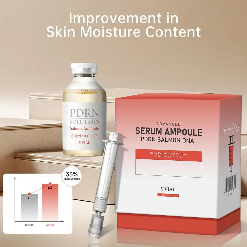 Facial Essence Deep Repair Salmon Ampoule Serum Anti-Wrinkle Fade Fine Lines Strengthen Barrier Firming Renew Skin Cream